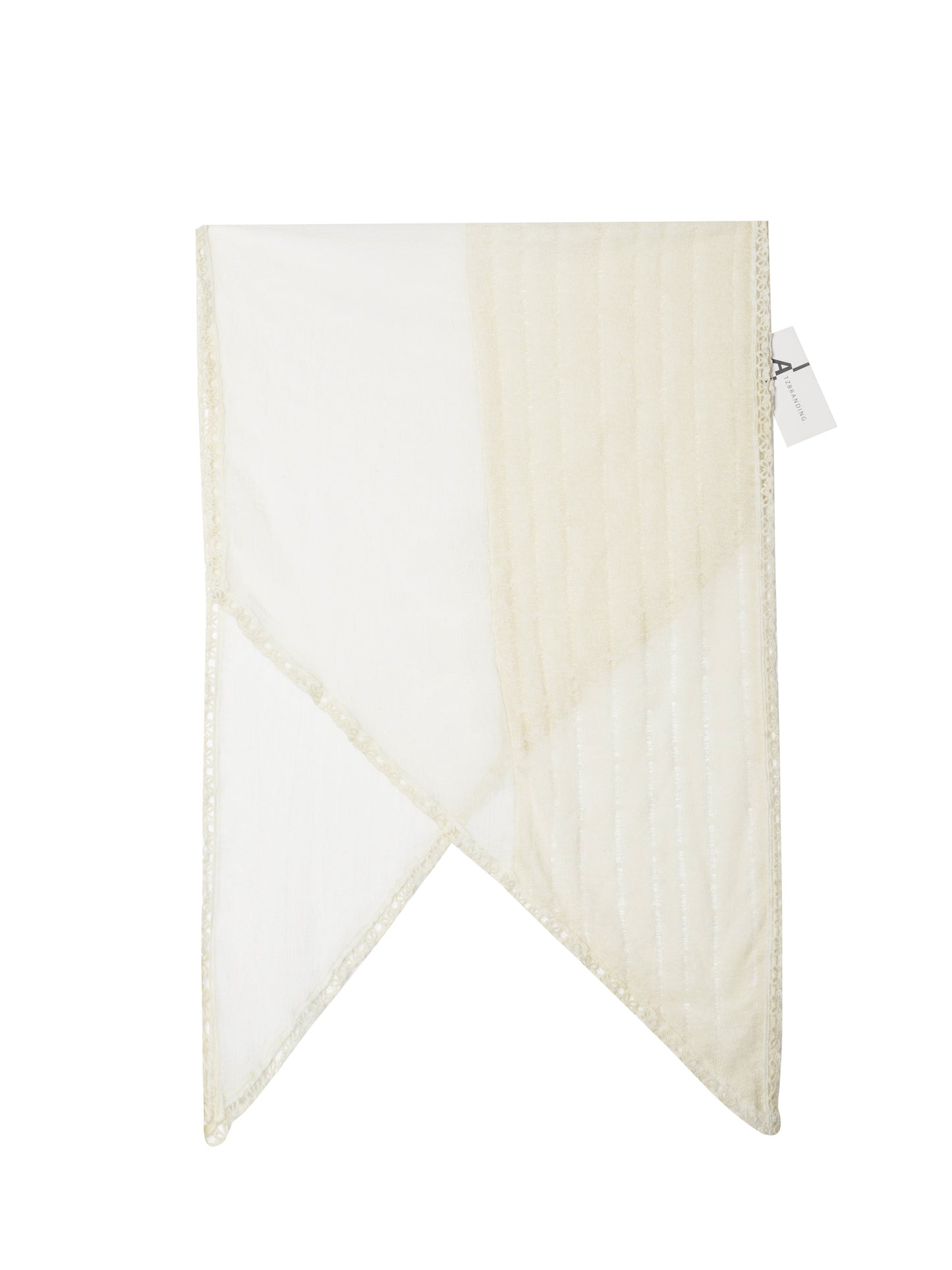 Scarvii - Vintage Bow Lace Trim Scarf