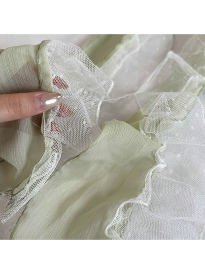 Scarvii - Lace Edge Long Spring Neck Scarf