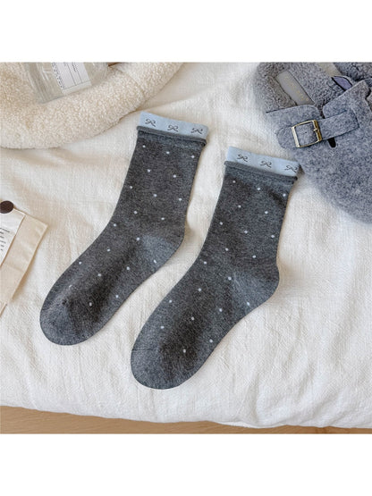 Rufia - Playful Motif Ruffle Crew Socks