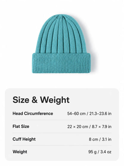 Haila - Wide Rib Cuffed Knit Beanie