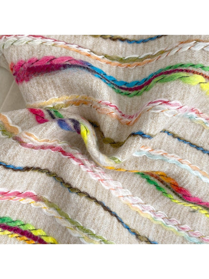 Cosbai – Rainbow Stripe Canvas Tote Bag