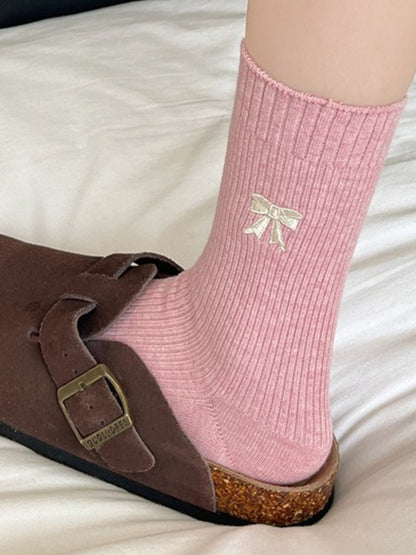 Rufia - Cute Winter Socks with Cartoon Bow Patterns