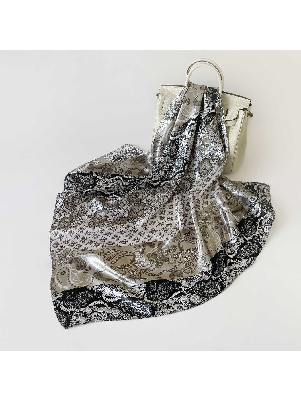 Scarvii - Patchwork Paisley Print Square Scarf