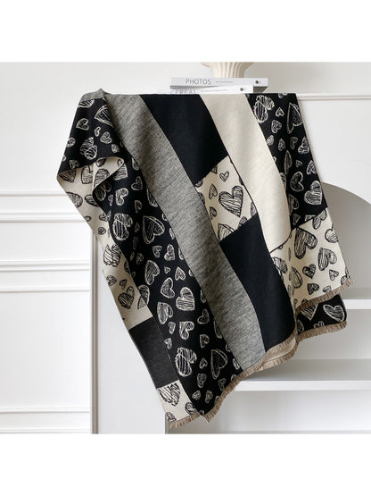 Scarvii – Romantic Heart Pattern Winter Scarf