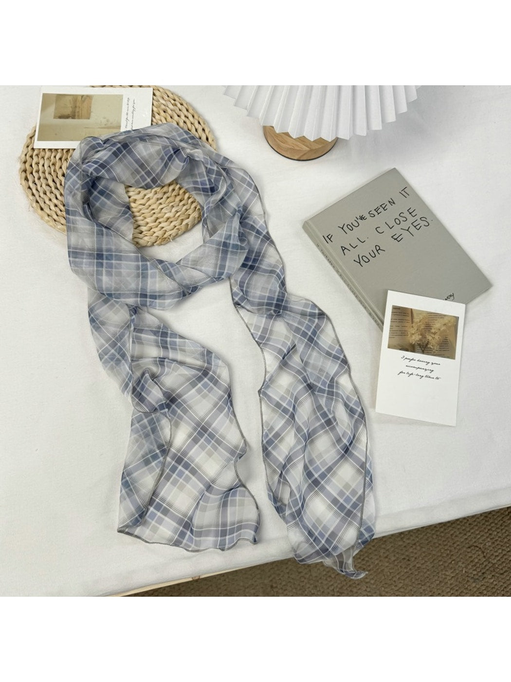 Scarvii - Simple Checked Decorative Scarf