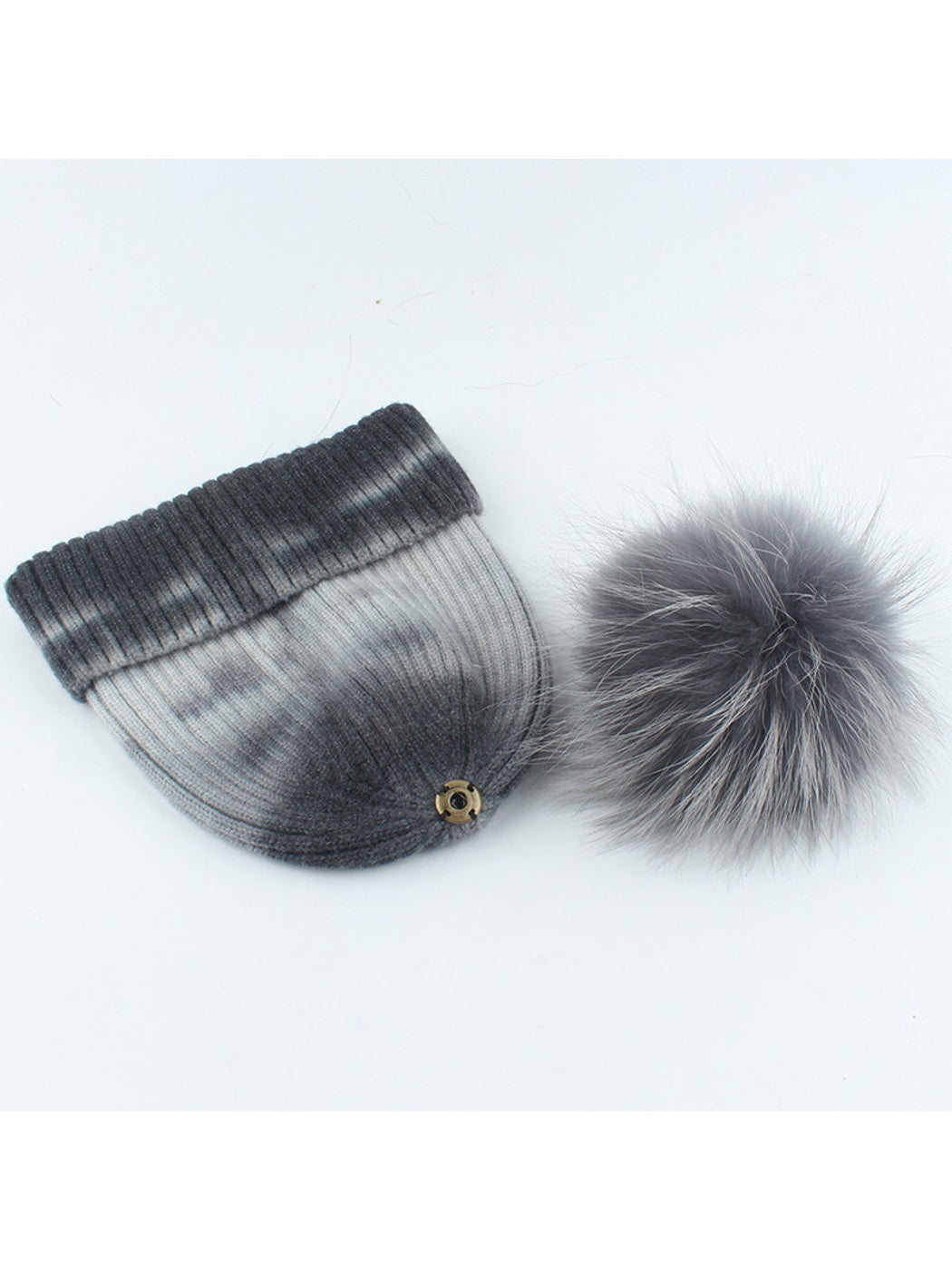 Haila - Ribbed Stripe Knit Beanie Hat