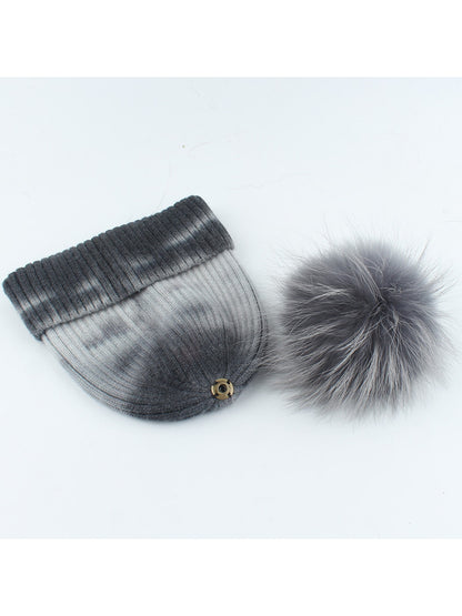 Haila - Ribbed Stripe Knit Beanie Hat