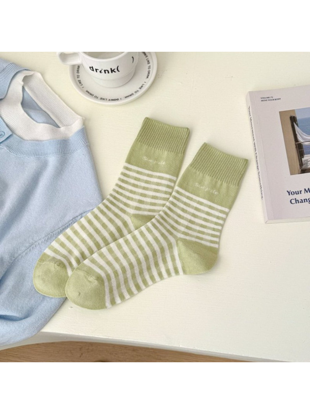 Rufia - Micro Dot Contrast Cuff Ankle Socks product image 7