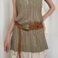 Beco - Distressed Metal Woven Belt - Boho & Viantage