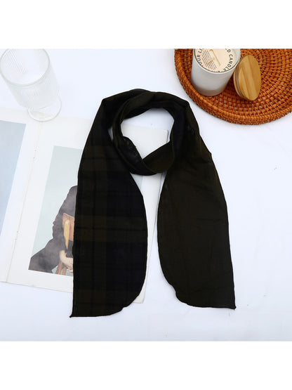Scarvii - Vintage Plaid Check Pattern Long Scarf