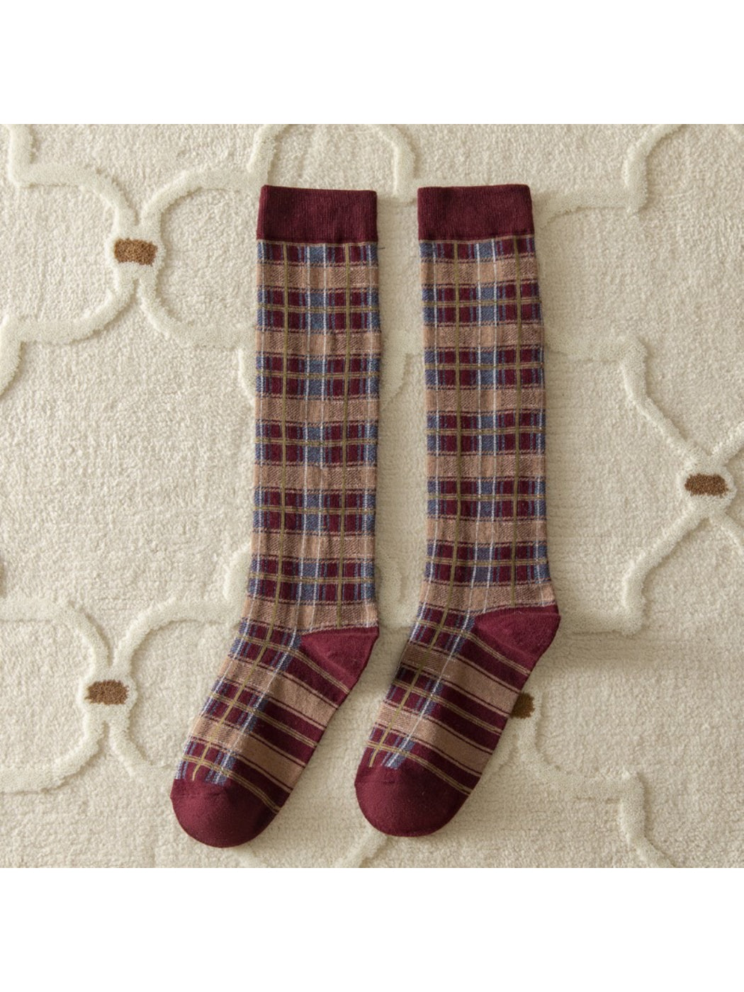 Rufia Retro Plaid Pattern Calf-Length Socks product image 7