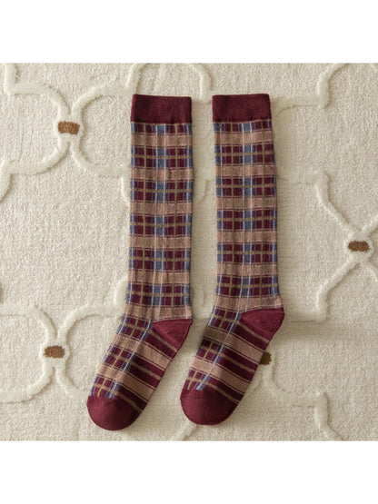 Rufia Retro Plaid Pattern Calf-Length Socks product image 7