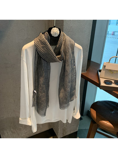 Scarvii - Vintage Minimal Grid Pattern Scarf