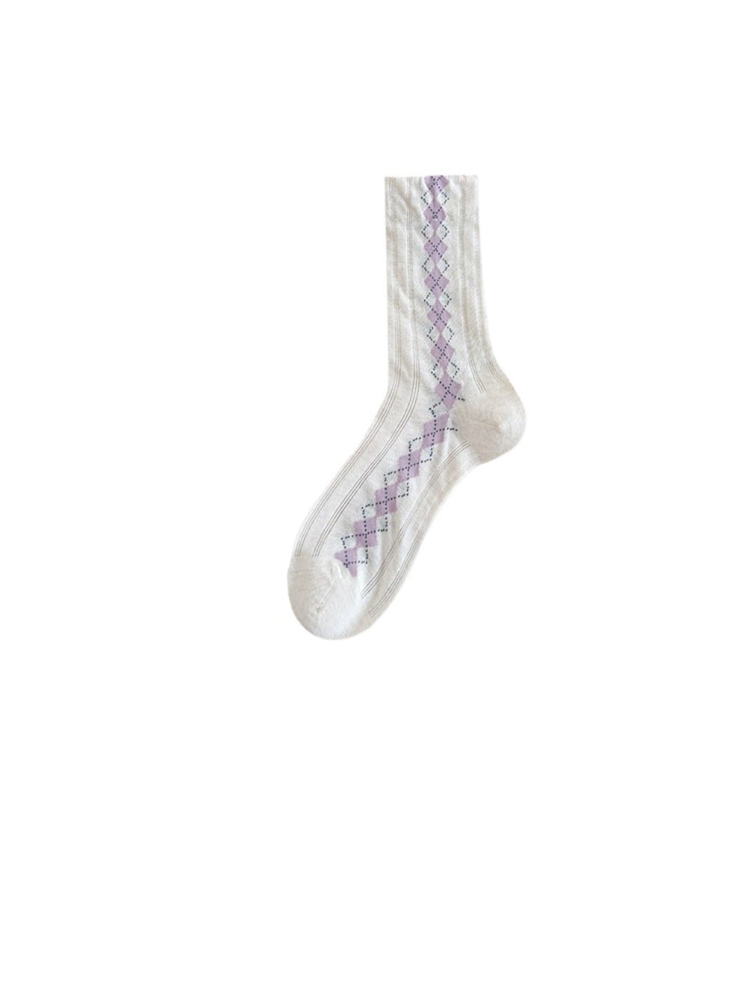 Rufia - Pastel Diamond Pattern Crew Socks product image 2