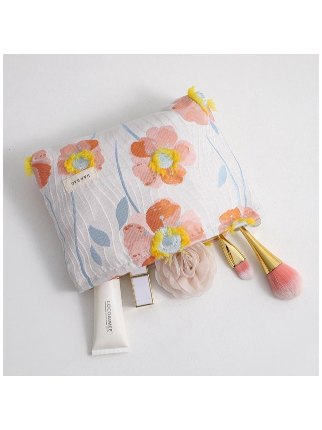 Cosbai - Poppy Bloom Cosmetic Bag