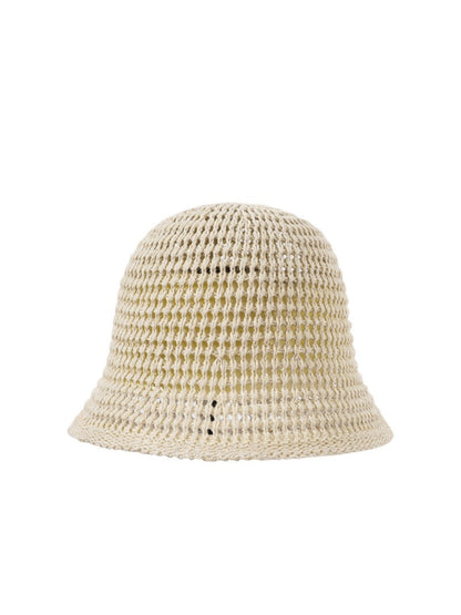 Close-up of Haila hat's open knit design highlighting breathable fabric