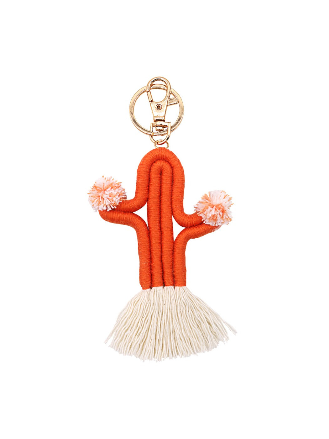 Koco Crochet Cactus Keychain with Pompom & Tassel color options including DarkGreen, LightGreen, Blue