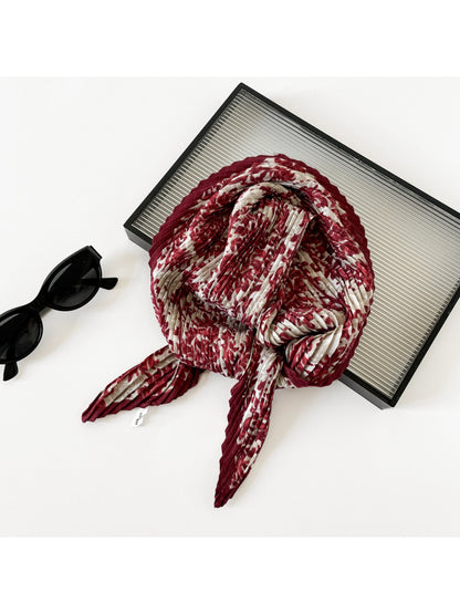 Scarvii - Abstract Leaf Pleated Scarf