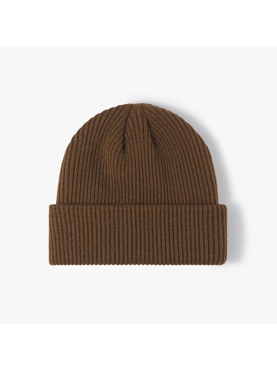 Haila - Solid Ribbed Cuffed Acrylic Knit Beanie