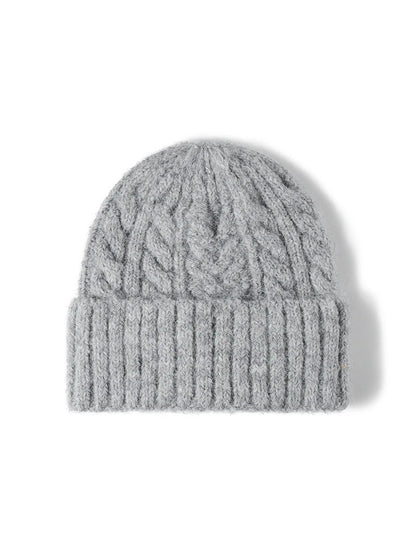 Haila - Braided Texture Cuffed Knit Beanie