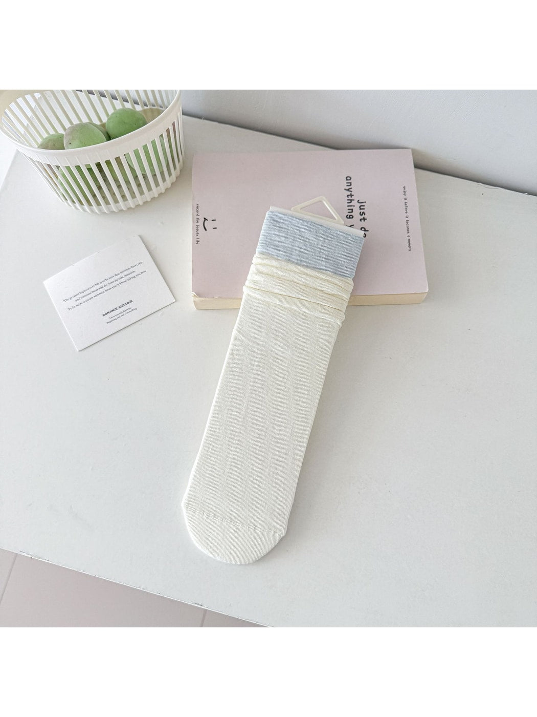 Rufia - Blue Classic Ruffle Crew Socks