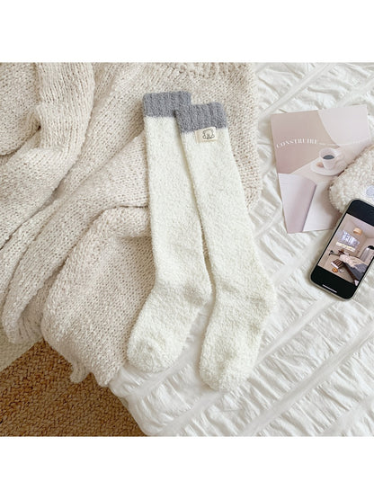 Rufia - Plush Striped Sleep Socks