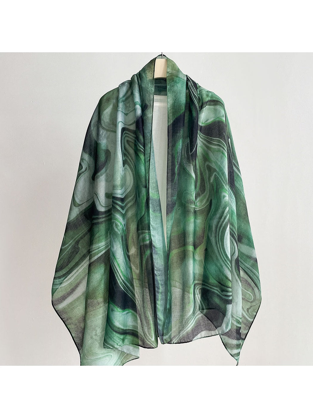 Scarvii - Watercolor Plant Print Summer Wrap Scarf