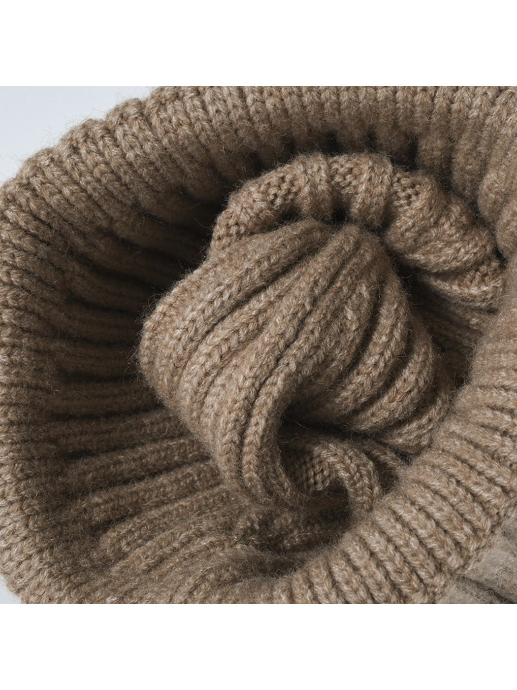 Haila - Letter Patch Ribbed Cuffed Beanie