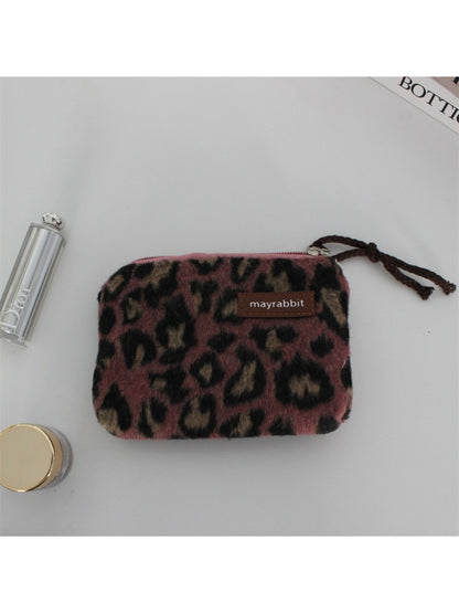 Cosbai - Vintage Plaid Zip Coin Pouch Bag