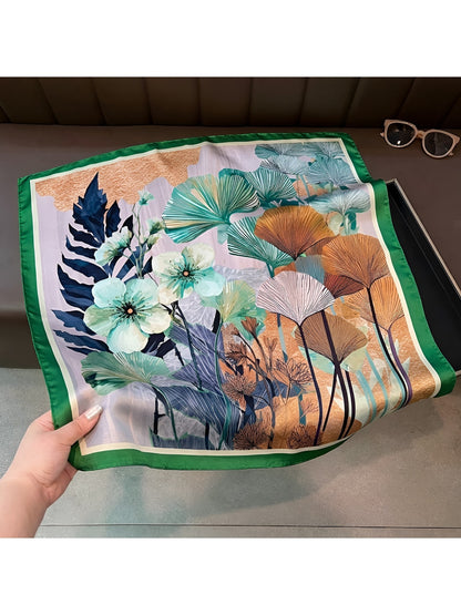 Scarvii - Fresh Sweet Patterned Fashion Square Scarf
