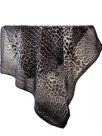 Scarvii - Dark Leopard Print Square Scarf