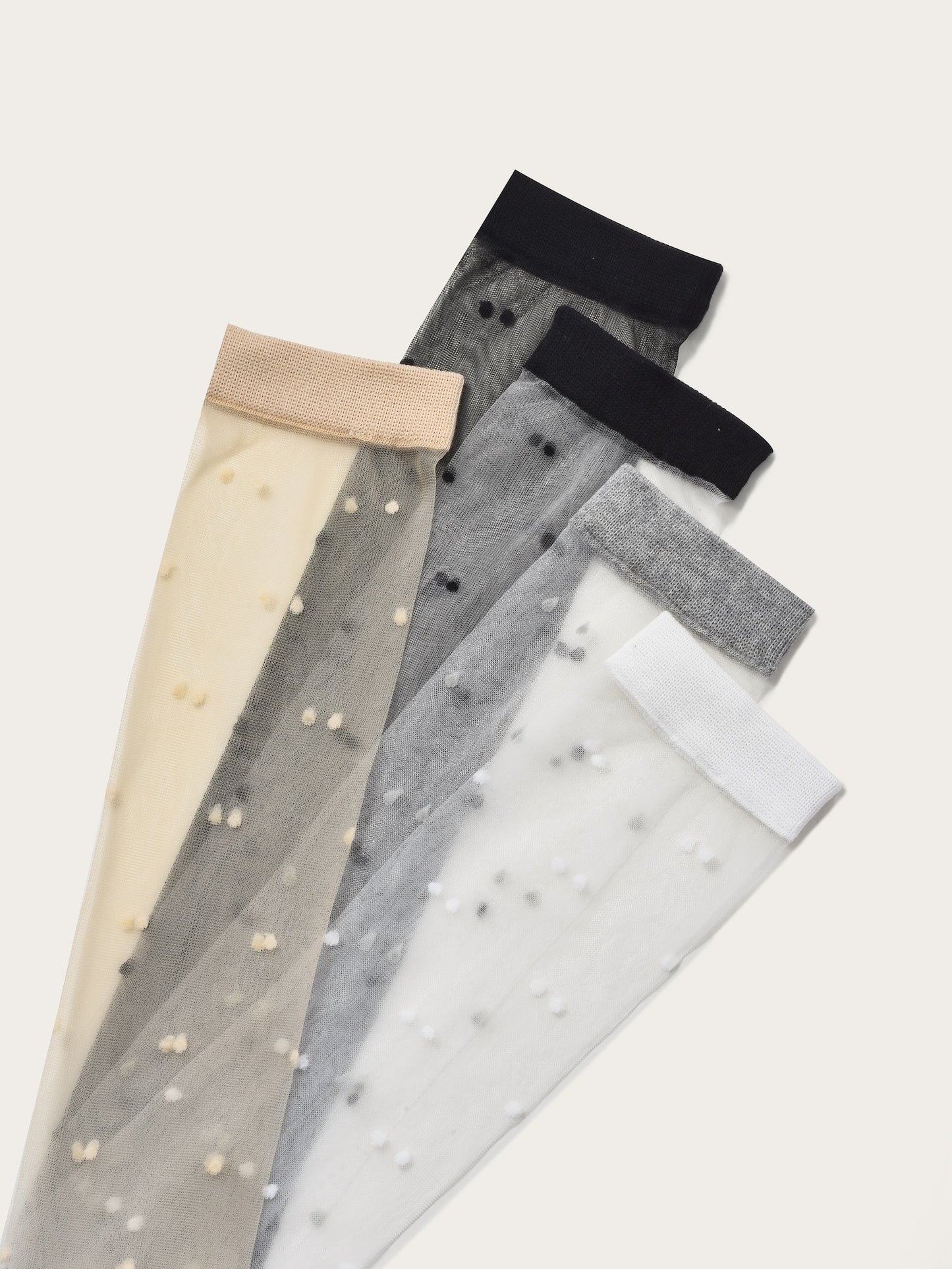 Rufia - Sheer Polka Mid Calf Socks