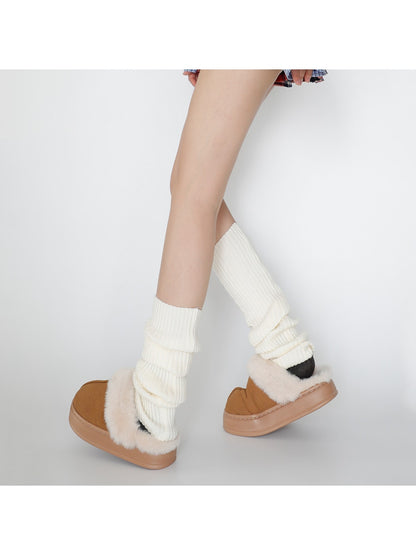 Cozyra - Jacquard Grid Slouchy Leg Warmer
