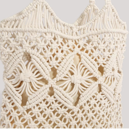 Cosbai - Boho Fringe Crochet Shoulder Bag