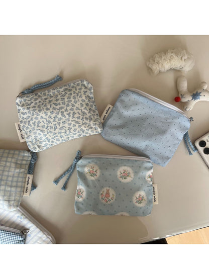 Cosbai - Classic Pattern Zip Pouch Bag