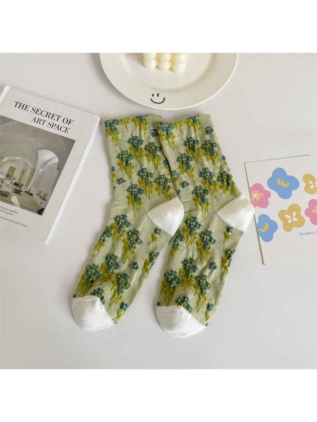 Rufia Bloom Cluster Jacquard Crew Socks product image 5