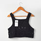 Back view of Crosa vintage crochet camisole tank top