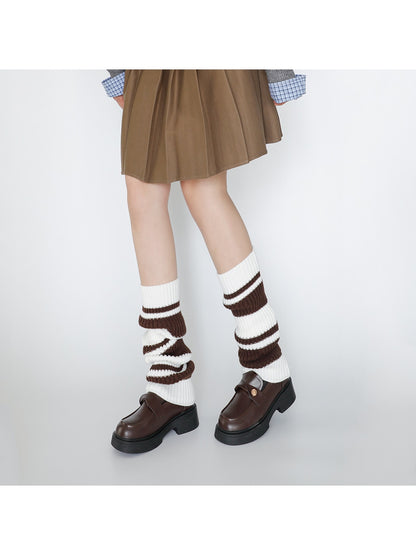 Cozyra - Retro Stripe Knit Leg Warmers