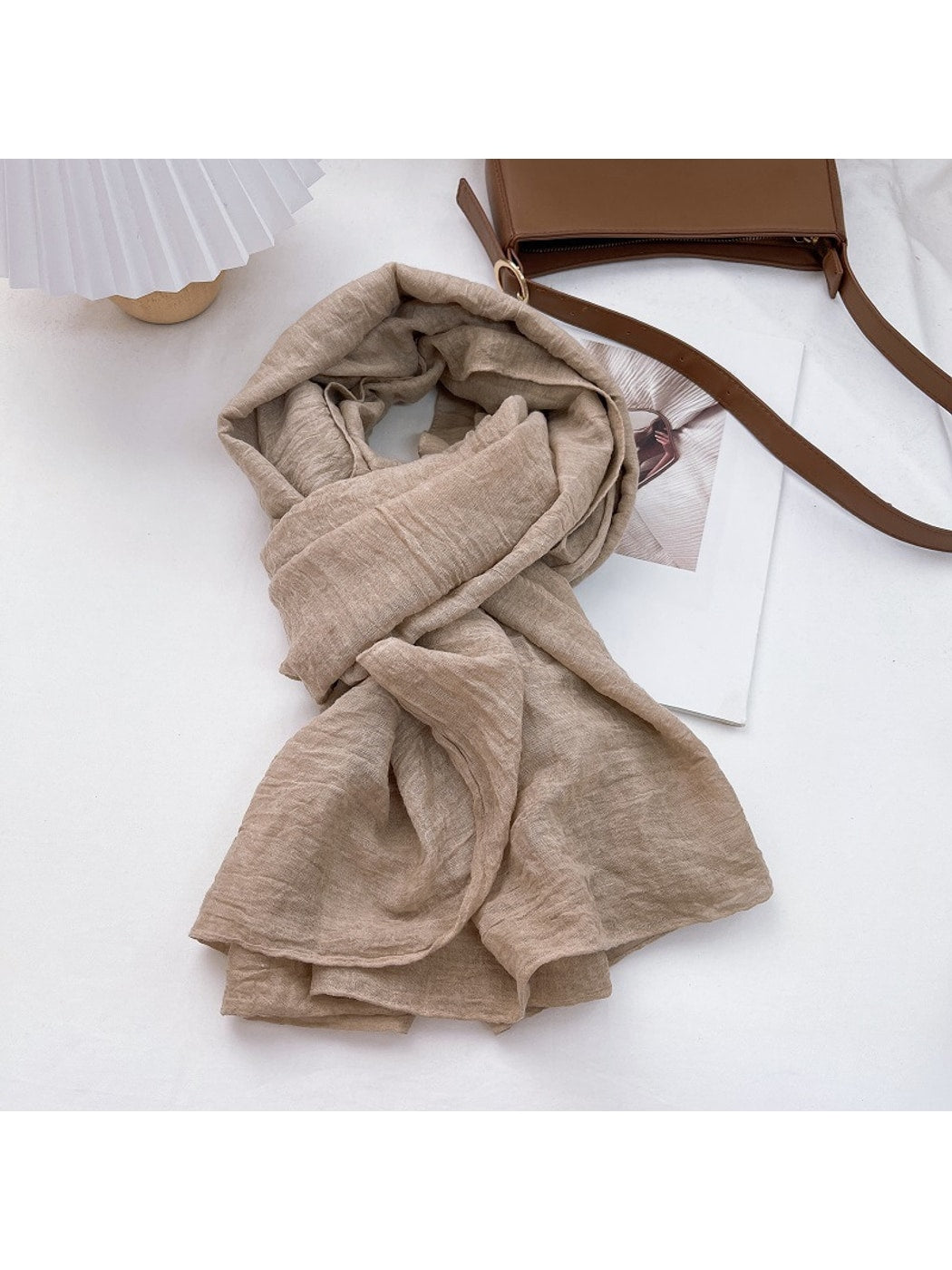 Scarvii - Solid Color Muted Style Long Scarf