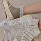 Rufia - Lace Trim Floral Mid Calf Socks