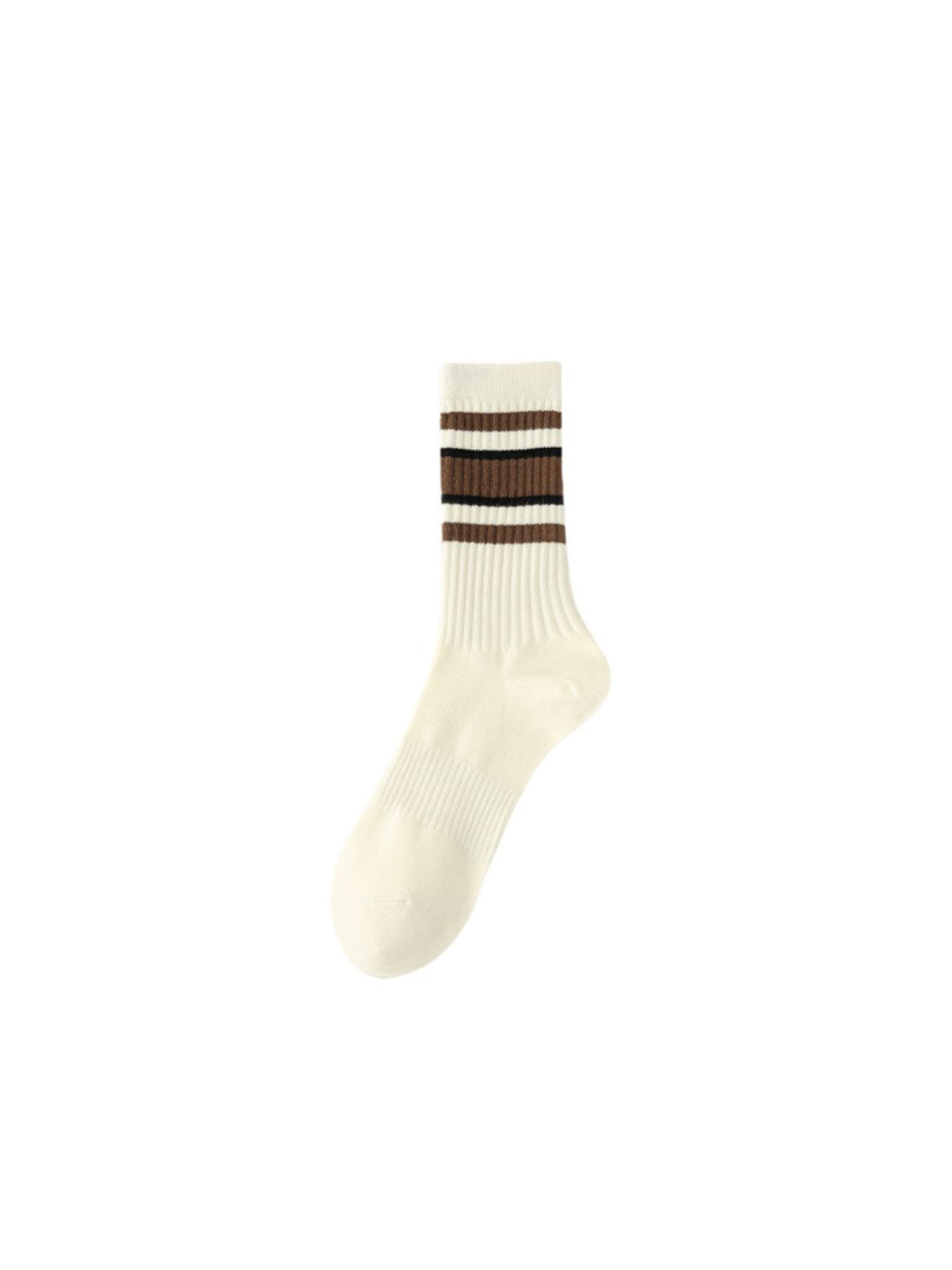 Rufia - Neutral Stripe Ribbed Crew Socks product image 4
