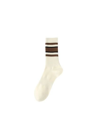 Rufia - Neutral Stripe Ribbed Crew Socks product image 4