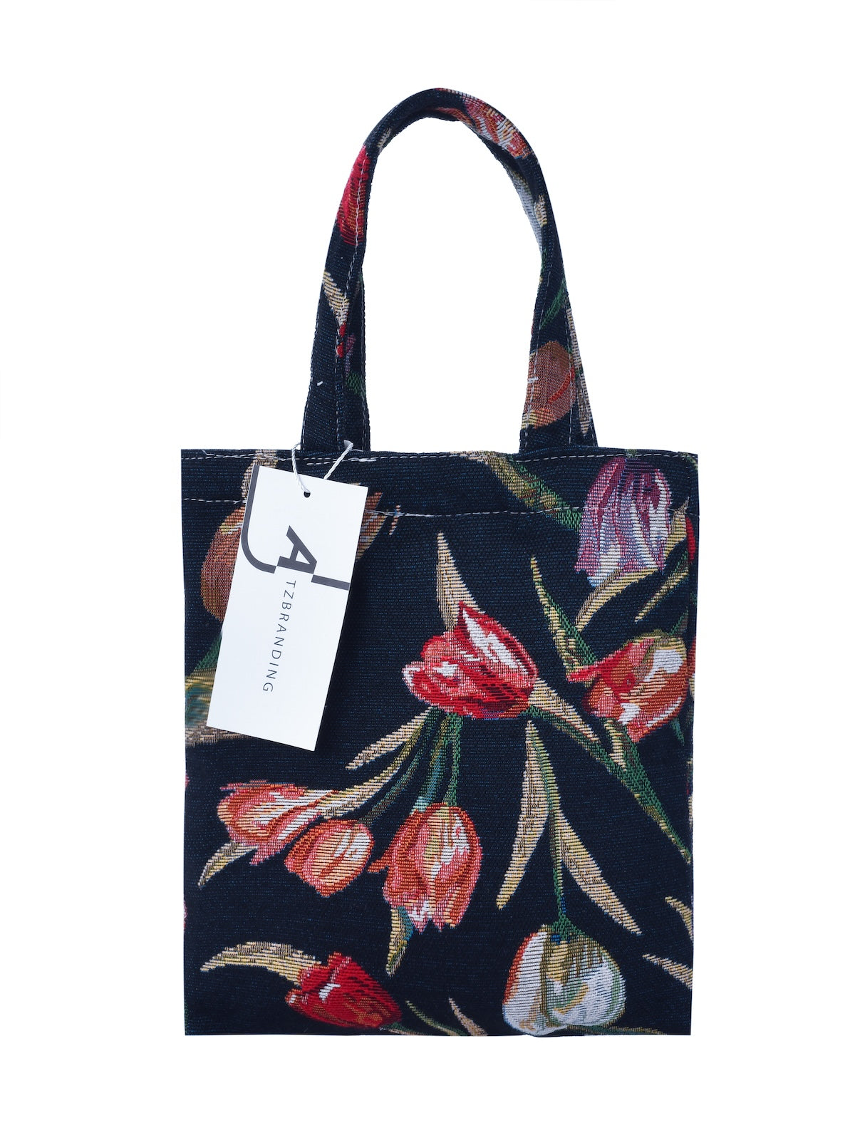 Cosbai - Vintage Colored Weave Floral Tote Bags