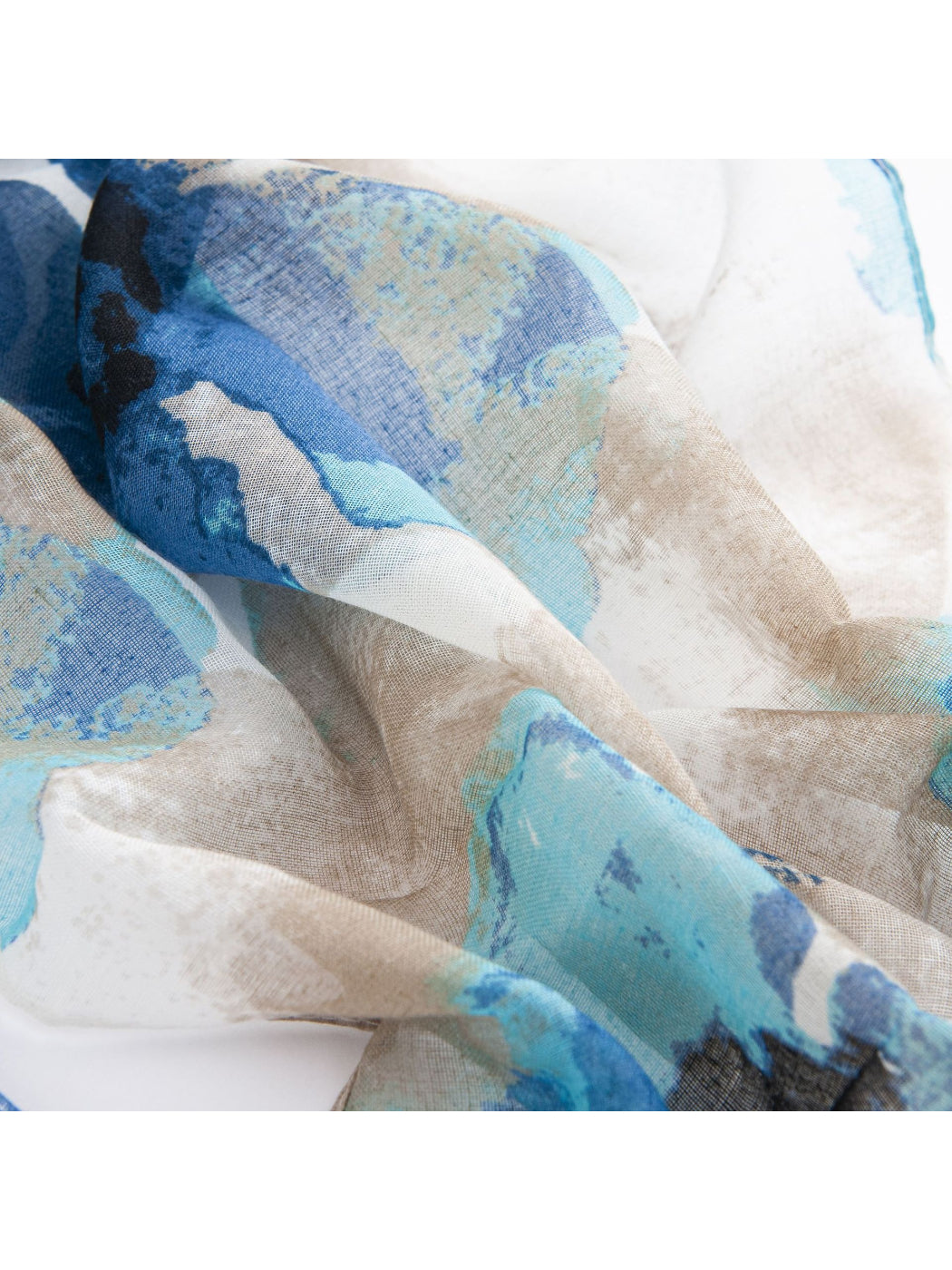 Scarvii - Painterly Blue Abstract Scarf