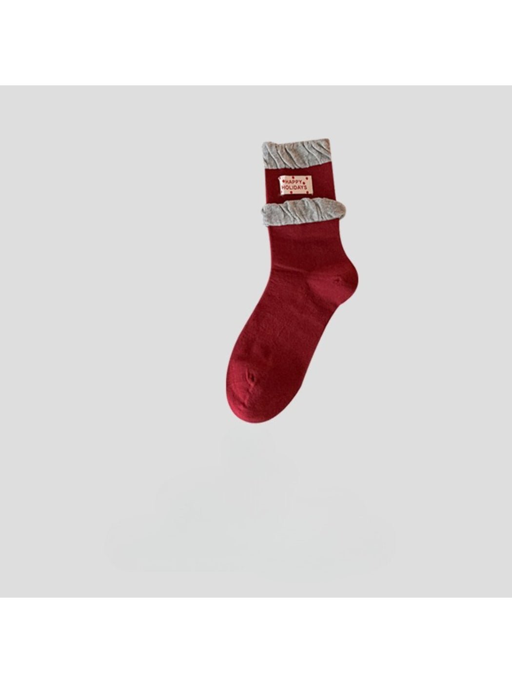 Rufia - Red Pattern Mix Crew Socks