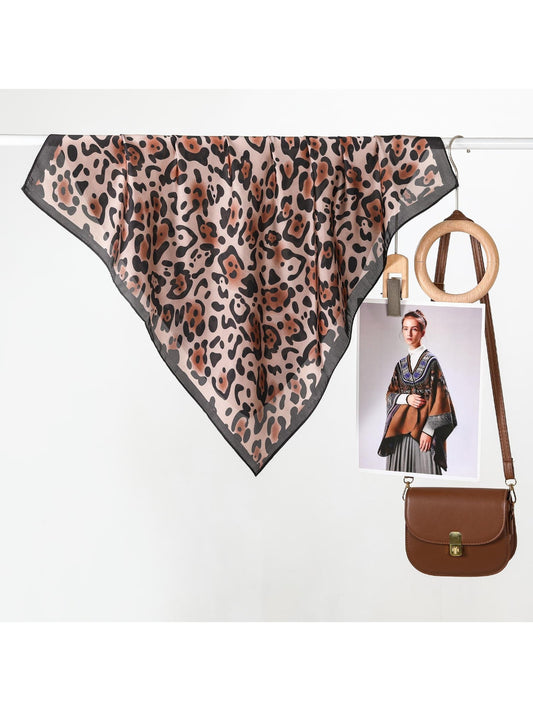 Scarvii - Wild Leopard Print Square Scarf