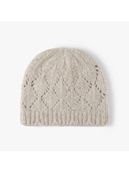Haila - Diamond-Knit Textured Beanie