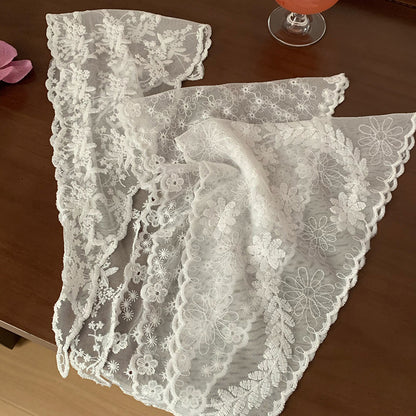 Scarvii - White Lace Headband Scarf