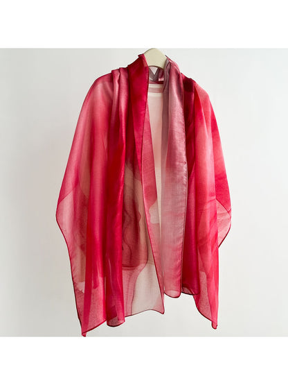 Scarvii - Ink Floral Printed Summer Wrap Scarf