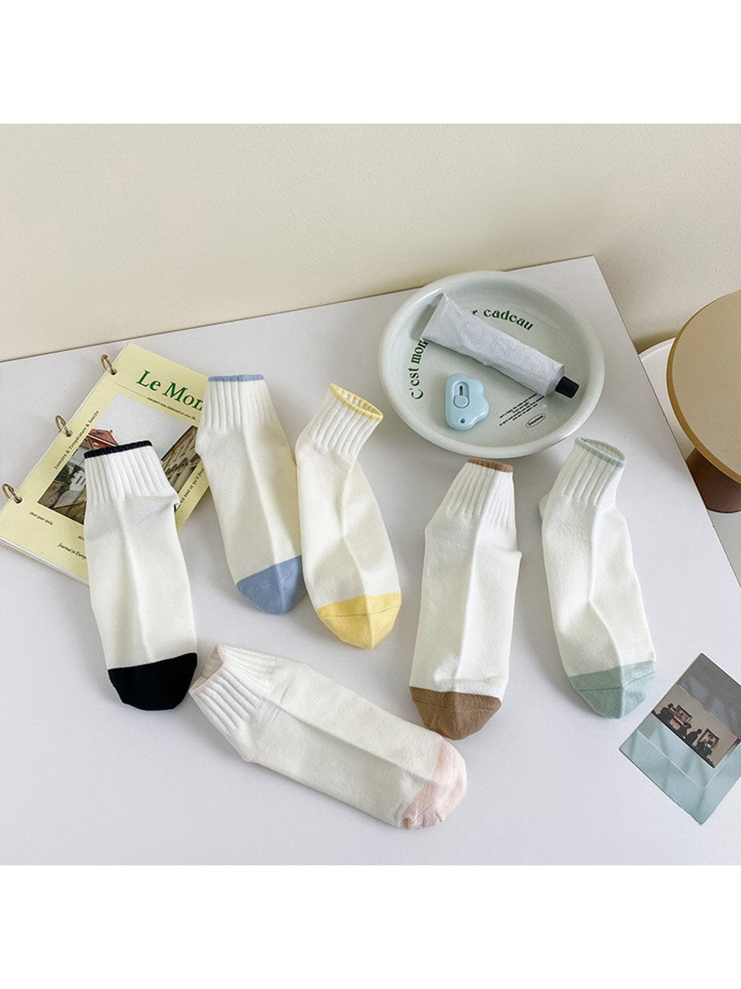 Rufia - Minimal Color Block Ankle Socks